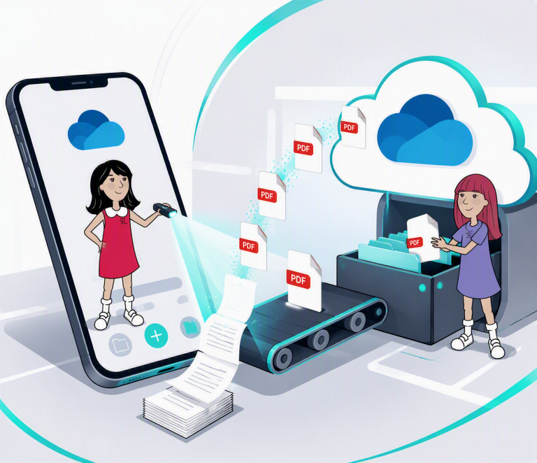 Numérisation mobile OneDrive et classement automatisé de documents PDF
