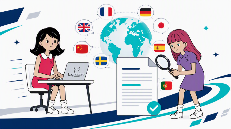 Traduction multilingue professionnelle de documents avec validation de qualité linguistique.