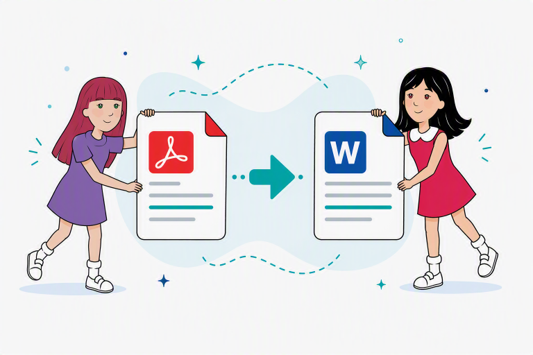 Conversion rapide PDF et Word avec minis kognos.pro illustrées