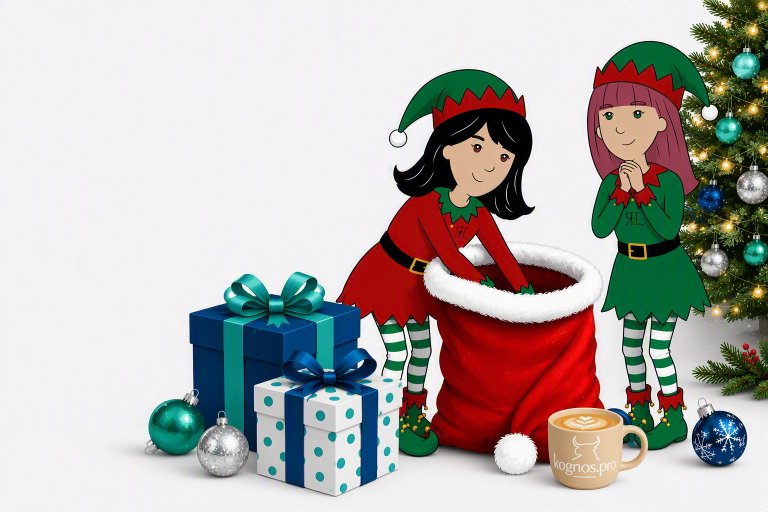 Minis kognos.pro lutins de Noël réalisant une pige festive